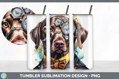 Steampunk Weimaraner Dog Tumbler | Sublimation 20 oz Skinny Product Image 6