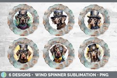 Steampunk Weimaraner Dog Wind Spinner | Sublimation Spinner Product Image 2