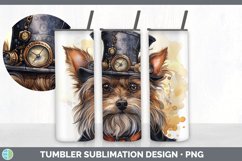 Steampunk Yorkshire Terrier Dog Tumbler | Sublimation 20 oz Product Image 2