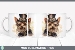 Steampunk Yorkshire Terrier Dog Mug Wrap | Sublimation Coffe Product Image 5