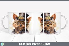 Steampunk Yorkshire Terrier Dog Mug Wrap | Sublimation Coffe Product Image 6