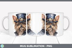 Steampunk Yorkshire Terrier Dog Mug Wrap | Sublimation Coffe Product Image 7