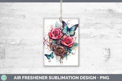 Steampunk Rose Air Freshener Sublimation Car Freshener Desig Product Image 1