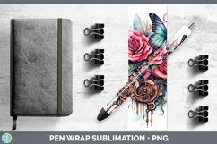 Steampunk Rose Pen Wrap Sublimation Epoxy Pen Designs Product Image 1