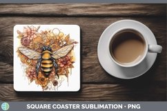 Steampunk Bee Square Coaster Sublimation Coaster Designs Product Image 1