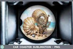 Steampunk Seashell Car Coaster Sublimation Coaster Designs Product Image 1
