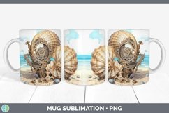 Steampunk Seashell Mug Wrap Sublimation Coffee Cup Designs Product Image 1