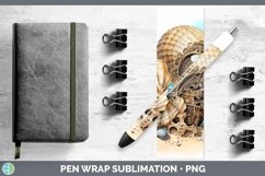 Steampunk Seashell Pen Wrap Sublimation Epoxy Pen Designs Product Image 1