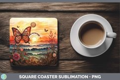 Steampunk Beach Square Coaster Sublimation Coaster Designs Product Image 1