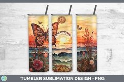 Steampunk Beach Tumbler Sublimation 20 oz Skinny Tumbler Des Product Image 1
