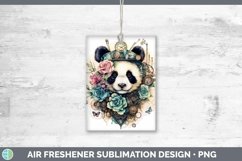Steampunk Panda Air Freshener Sublimation Car Freshener Desi Product Image 1