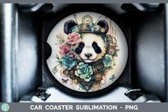 Steampunk Panda Car Coaster Sublimation Coaster Designs Product Image 1