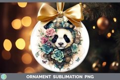 Steampunk Panda Ornament Sublimation Bauble Designs Product Image 1