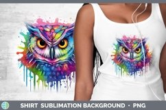 Splat Rainbow Owl Shirt Sublimation Sublimation Background D Product Image 1