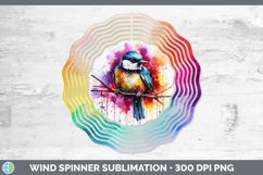 Splat Rainbow Chickadee Wind Spinner Sublimation Spinner Des Product Image 1