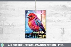 Splat Rainbow Finch Air Freshener Sublimation Car Freshener Product Image 1
