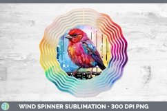 Splat Rainbow Finch Wind Spinner Sublimation Spinner Designs Product Image 1
