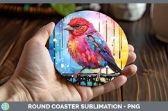 GorgeousSplat Rainbow Round Coaster design.