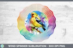 Splat Rainbow Goldfinch Wind Spinner Sublimation Spinner Des Product Image 1