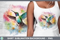 Splat Rainbow Hummingbird Shirt Sublimation Sublimation Back Product Image 1
