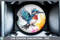 GorgeousSplat Rainbow Car Coaster design.