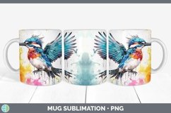 Splat Rainbow Kingfisher Mug Wrap Sublimation Coffee Cup Des Product Image 1