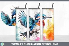Splat Rainbow Kingfisher Tumbler Sublimation 20 oz Skinny Tu Product Image 1