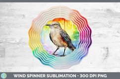 Splat Rainbow Mockingbird Wind Spinner Sublimation Spinner D Product Image 1