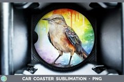 Splat Rainbow Mockingbird Car Coaster Sublimation Coaster De Product Image 1
