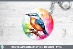 Splat Rainbow Nuthatch Keychain Sublimation Keyring Designs Product Image 1