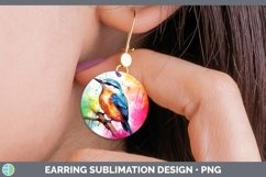 GorgeousSplat Rainbow Round Earrings design.
