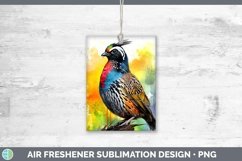 Splat Rainbow Quail Air Freshener Sublimation Car Freshener Product Image 1