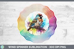 Splat Rainbow Sparrow Wind Spinner Sublimation Spinner Desig Product Image 1
