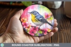GorgeousSplat Rainbow Round Coaster design.