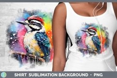 Splat Rainbow Woodpecker Downy Shirt Sublimation Sublimation Product Image 1