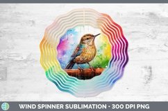 Splat Rainbow Wren Wind Spinner Sublimation Spinner Designs Product Image 1