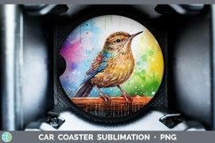 GorgeousSplat Rainbow Car Coaster design.