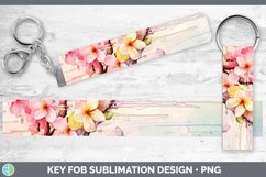 GorgeousWatercolor Flowers Key Fob design.