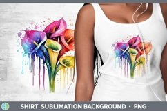 Watercolor Flowers Calla Lily Shirt Sublimation Sublimation Product Image 1