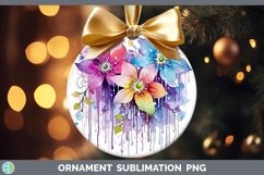 GorgeousWatercolor Flowers Ornament design.