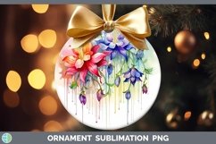 GorgeousWatercolor Flowers Ornament design.