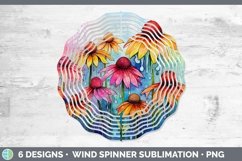 GorgeousWatercolor Flowers Wind Spinner design.