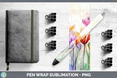 Watercolor Flowers Crocus Pen Wrap Sublimation Epoxy Pen Des Product Image 1