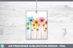 Watercolor Flowers Dandelion Air Freshener Sublimation Car F Product Image 1