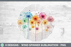 GorgeousWatercolor Flowers Wind Spinner design.