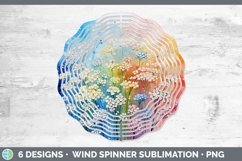 Watercolor Flowers Babys Breath Gypsophila Wind Spinner Subl Product Image 1