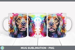 Splat Rainbow Spaniel Dog Mug Wrap | Sublimation Coffee Cup Product Image 4