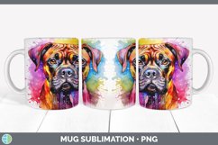 Splat Rainbow Boxer Dog Mug Wrap | Sublimation Coffee Cup De Product Image 7