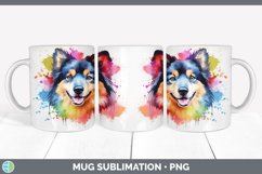 Rainbow Finnish Lapphund Dog Mug Wrap | Sublimation Coffee C Product Image 2