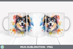 Rainbow Finnish Lapphund Dog Mug Wrap | Sublimation Coffee C Product Image 3